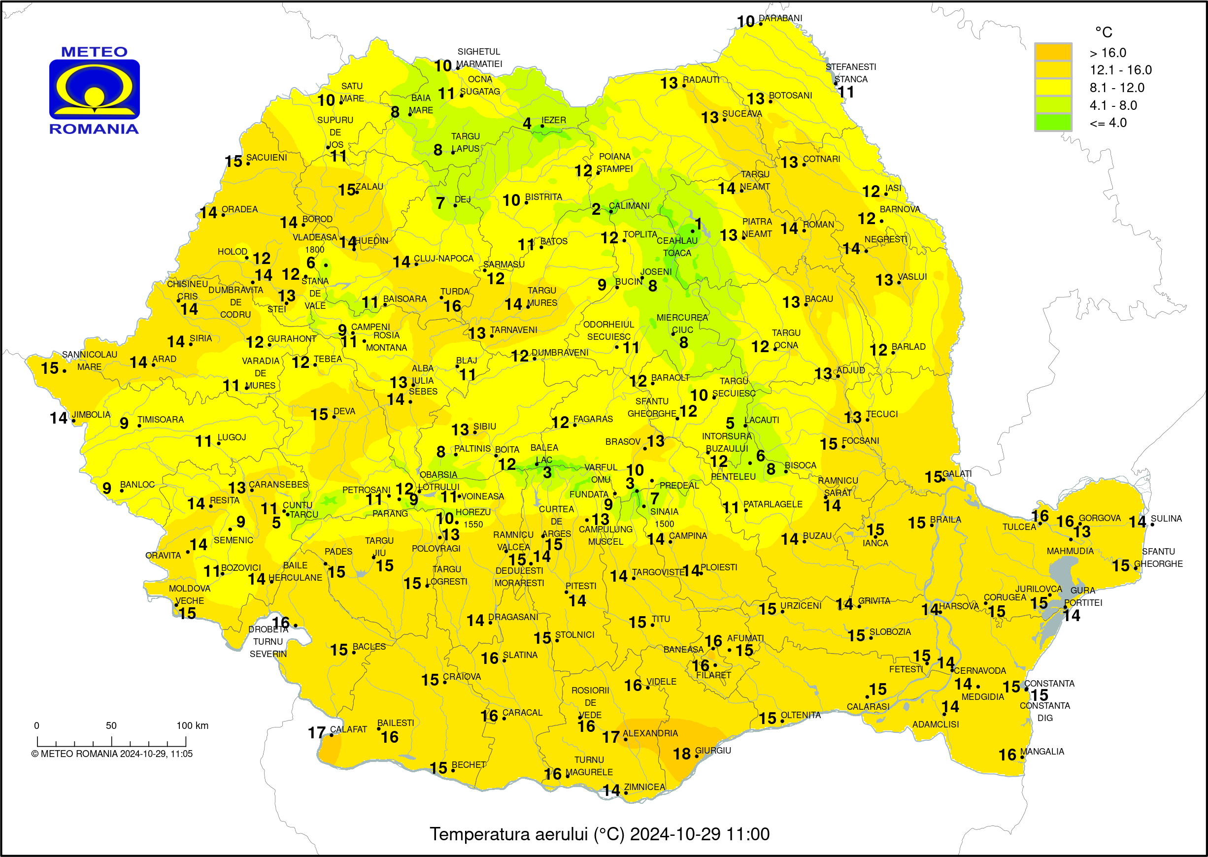 Vremea in Pitesti 2024.10.29