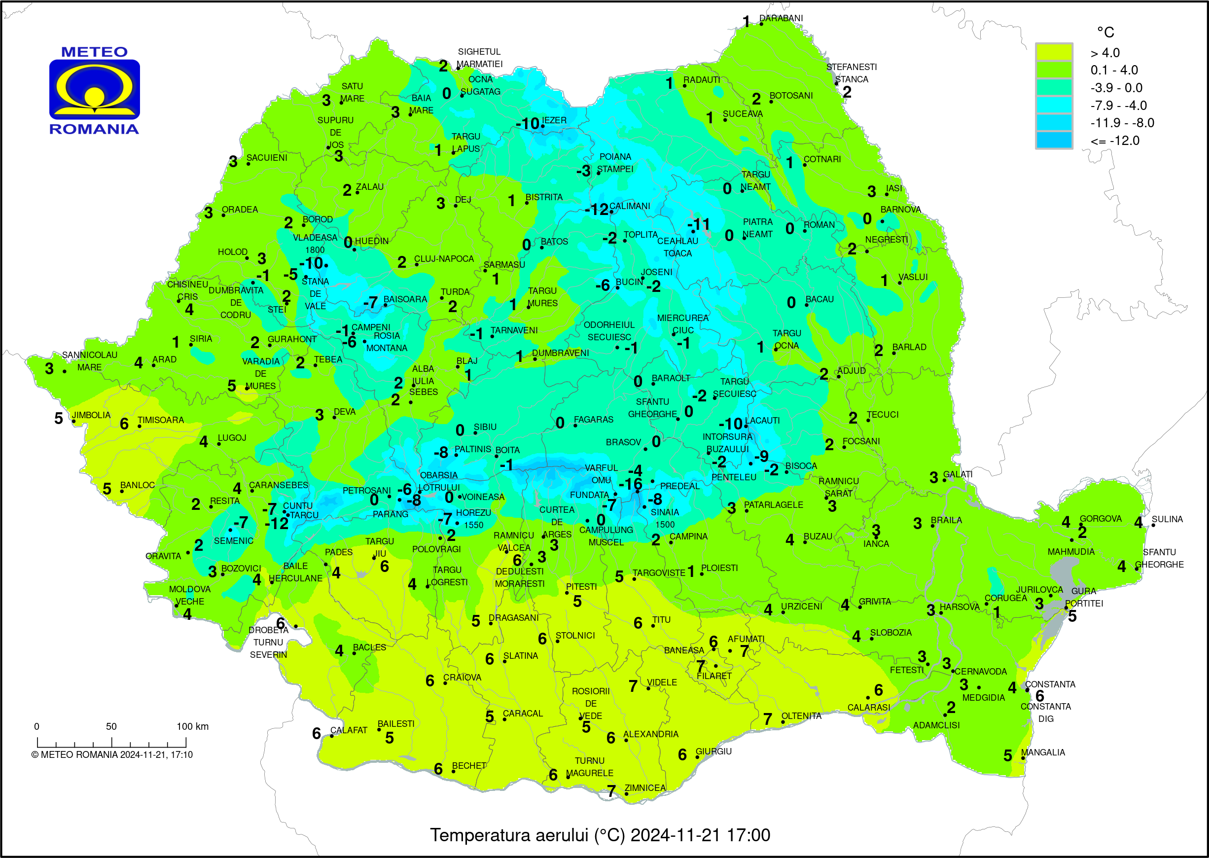 Vremea in Pitesti 2024.11.21