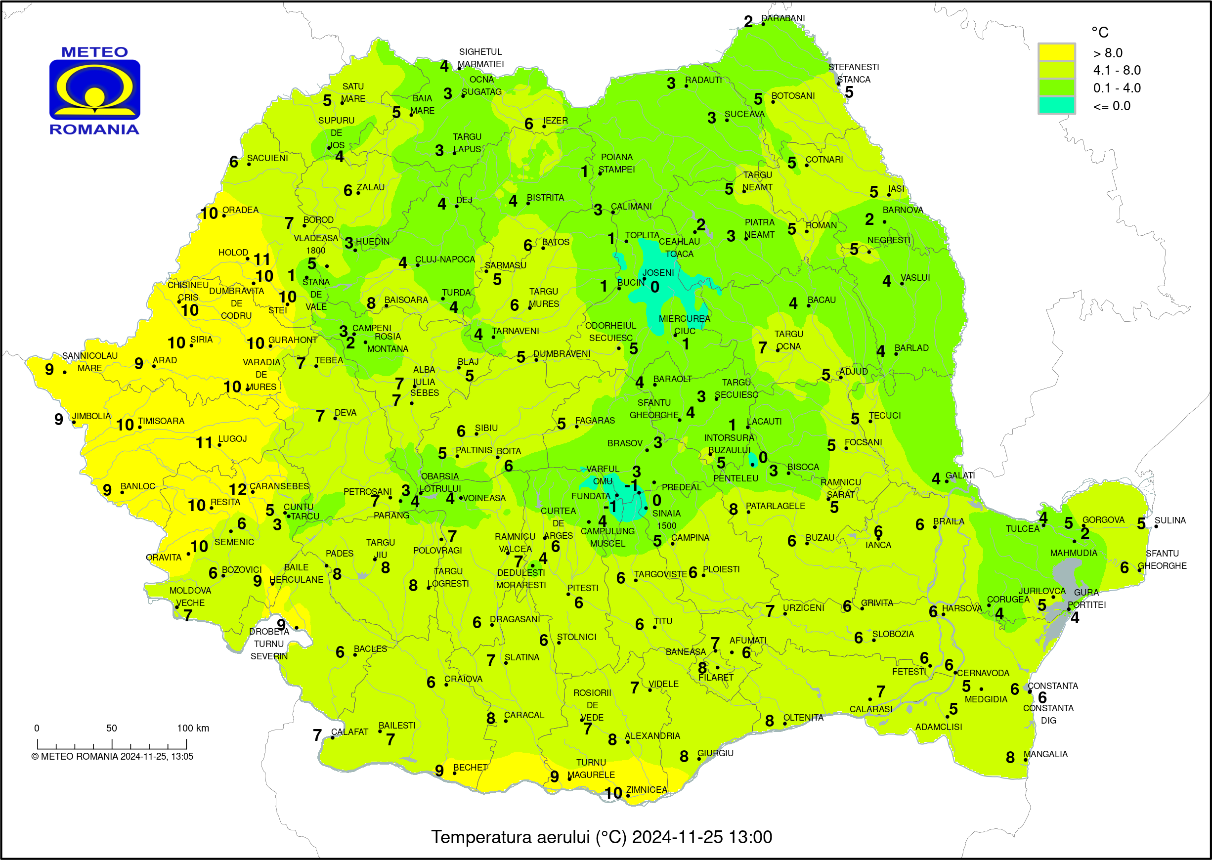 Vremea in Pitesti 2024.11.23