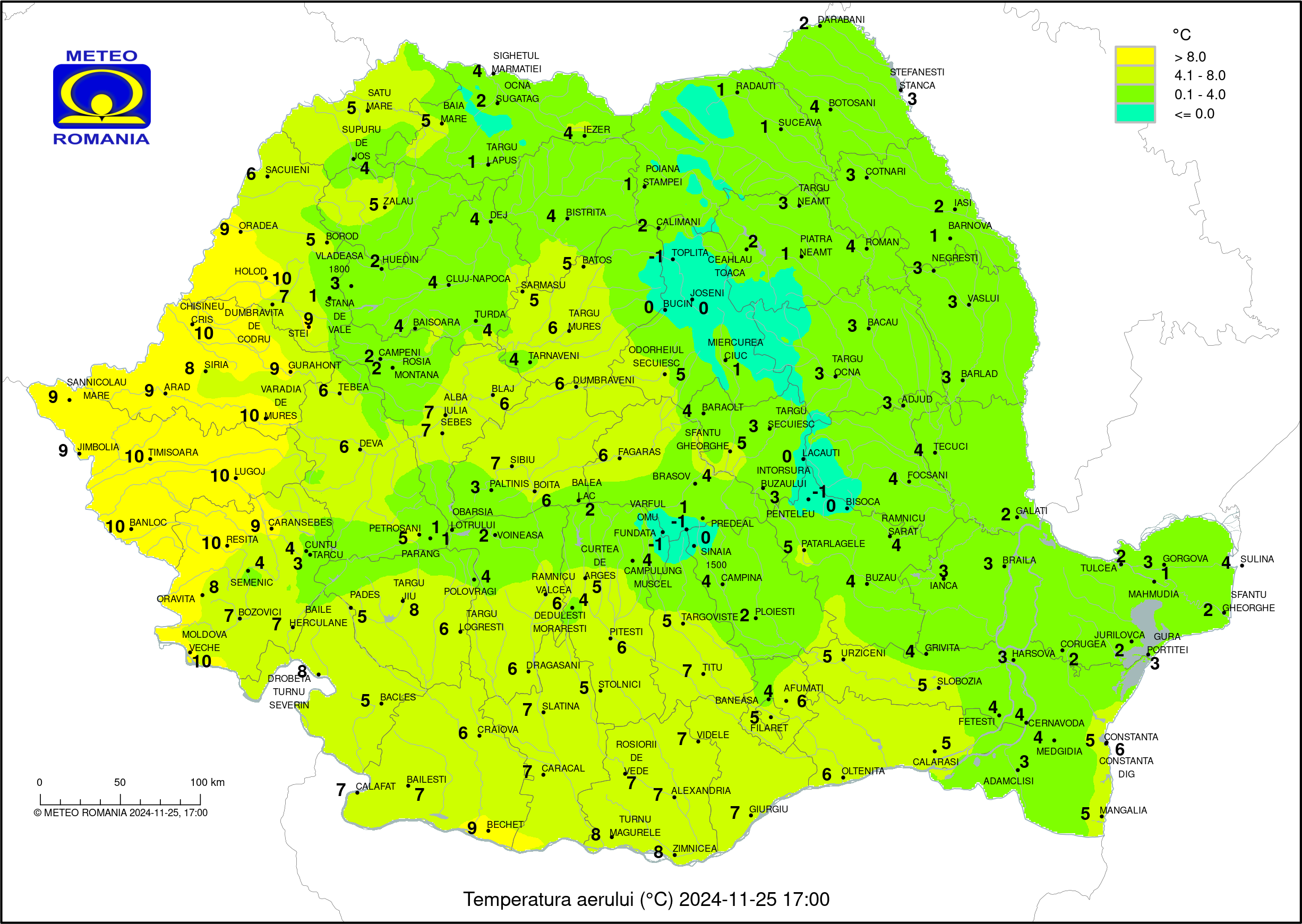 Vremea in Pitesti 2024.11.23