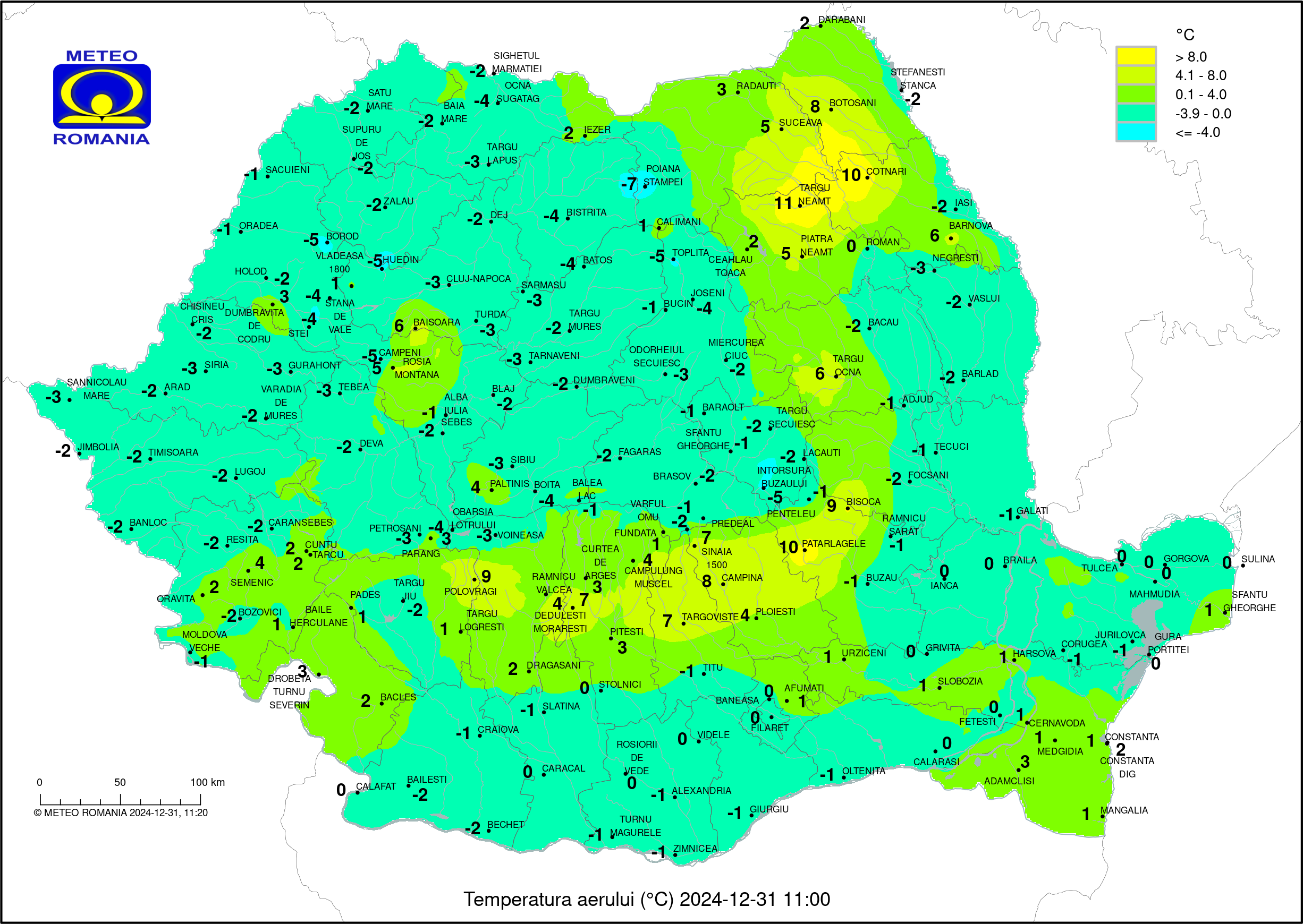 Vremea in Pitesti 2024.12.31