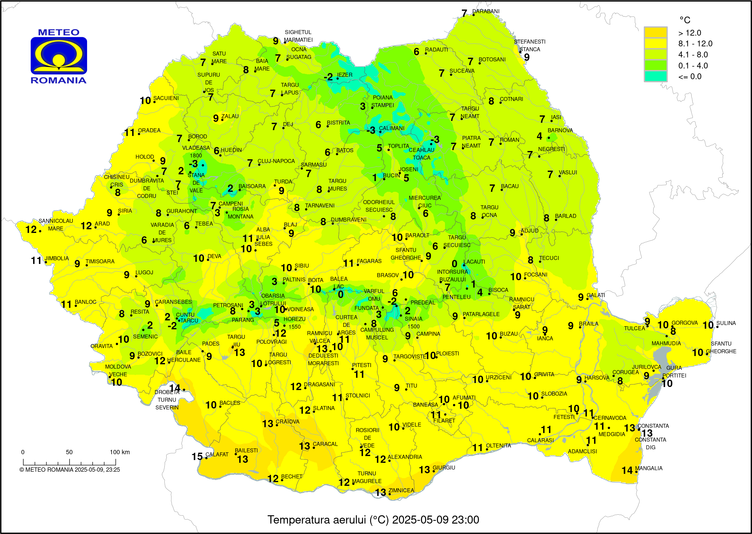 Vremea in Pitesti 2025.05.09