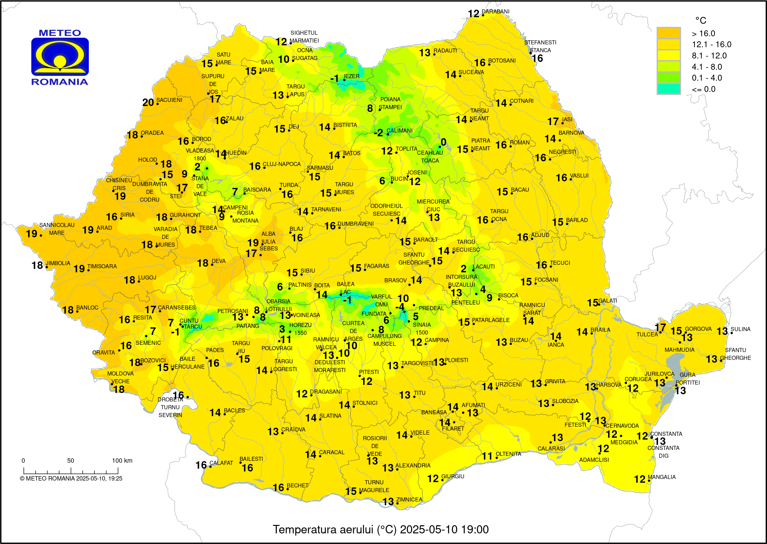 Vremea in Pitesti 2025.05.09
