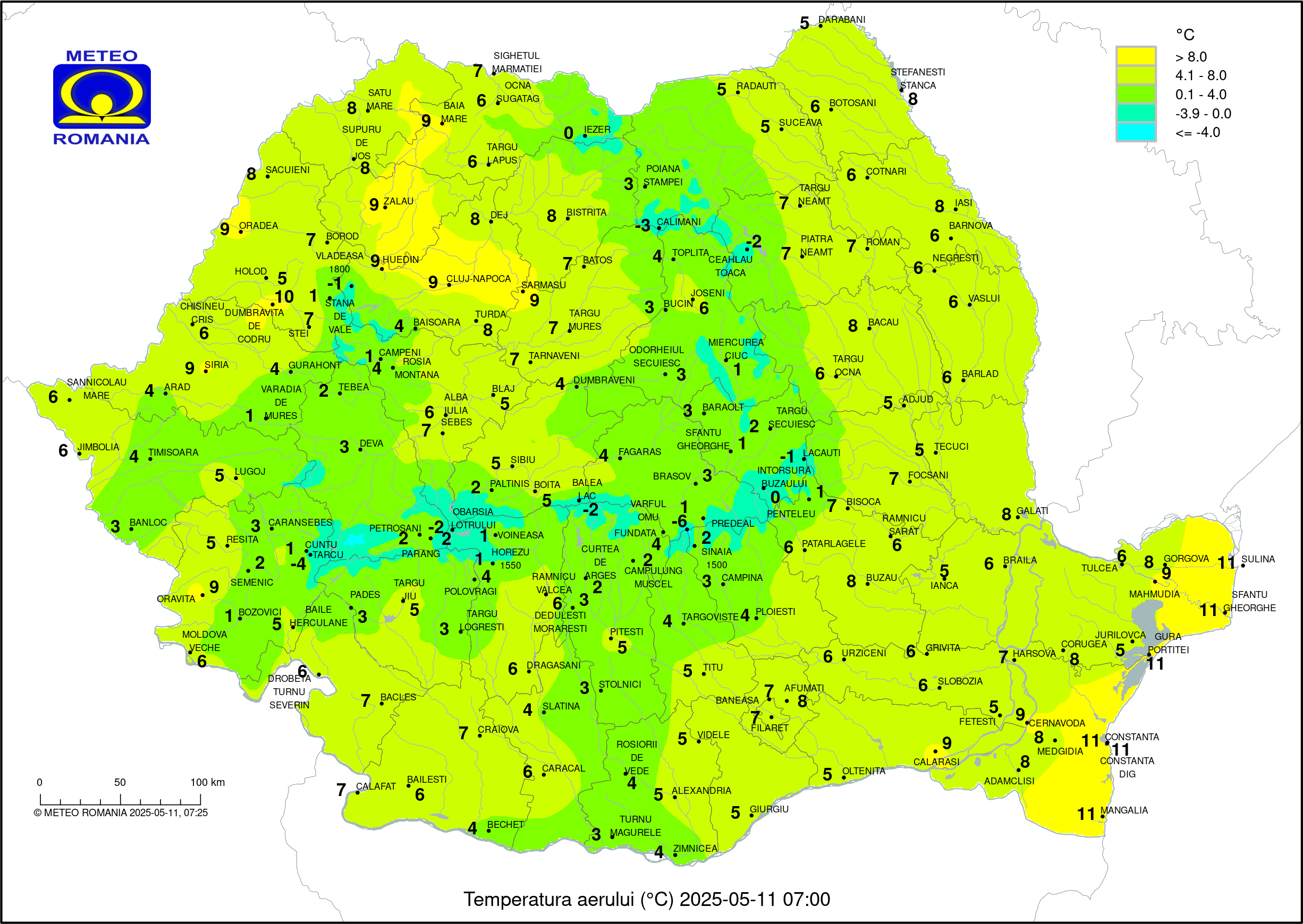 Vremea in Pitesti 2025.05.09