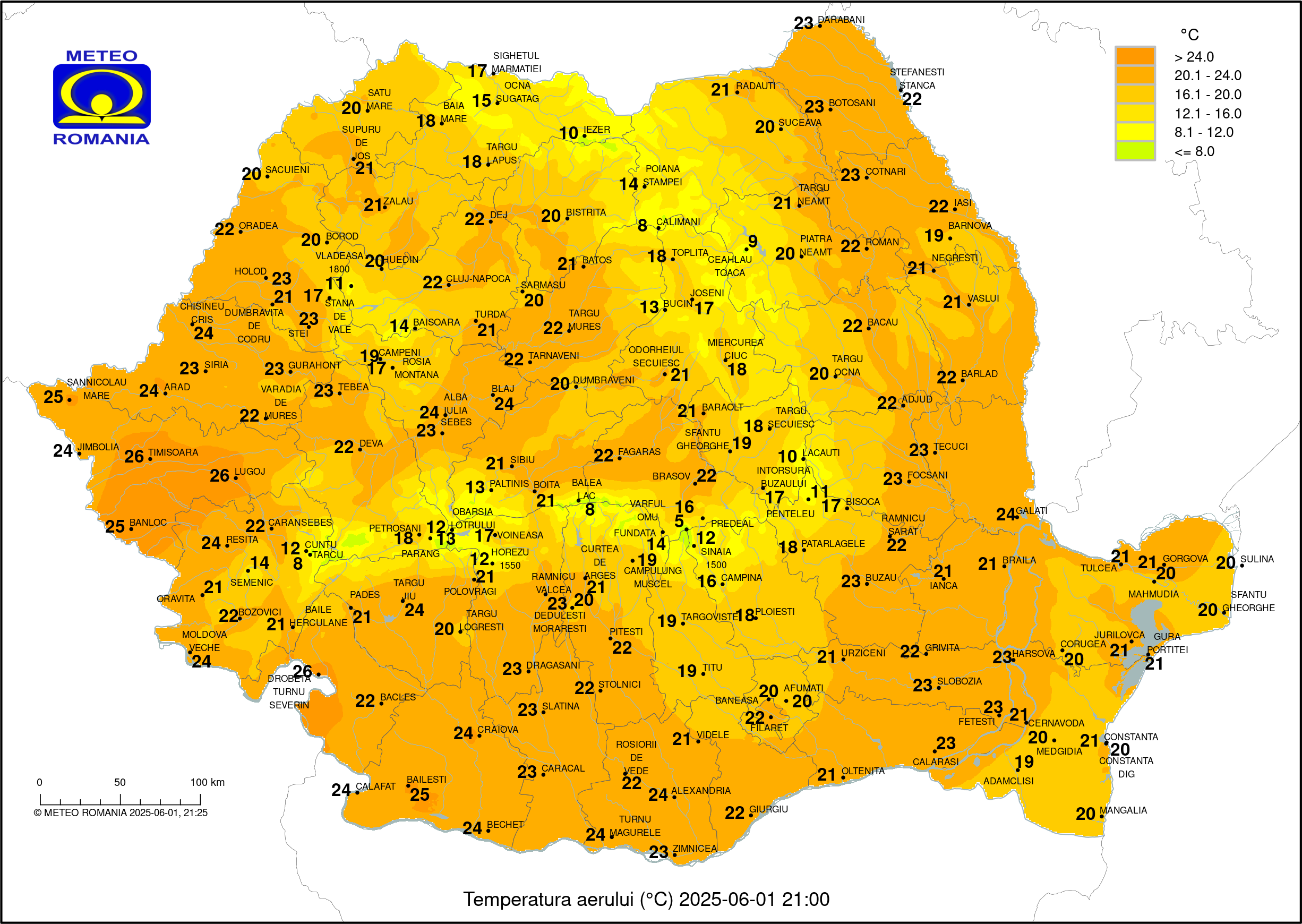 Vremea in Pitesti 2025.05.23