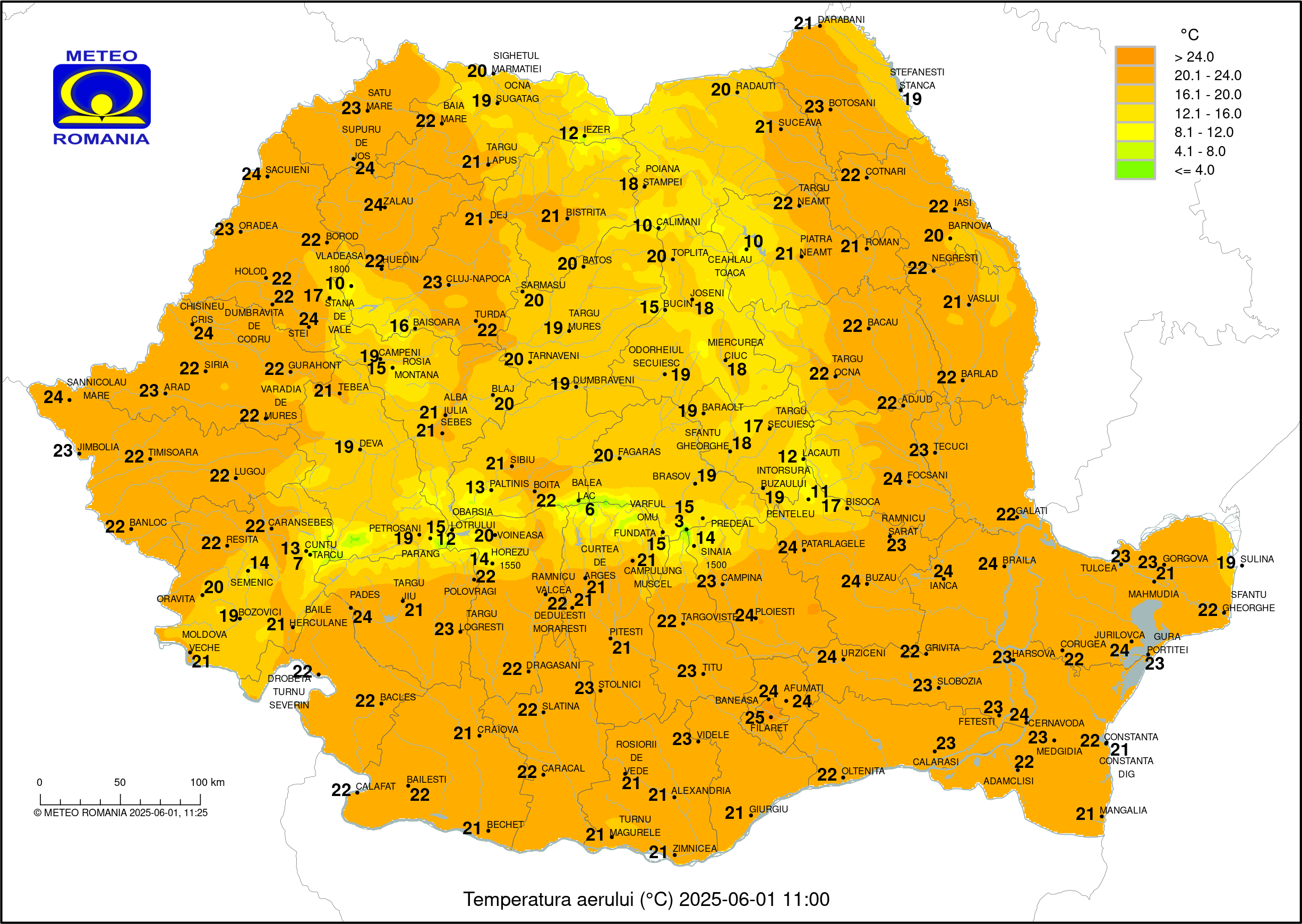 Vremea in Pitesti 2025.05.23