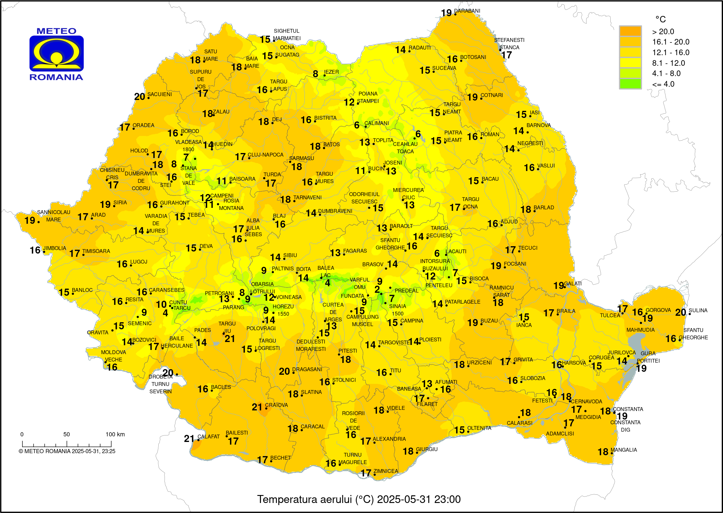 Vremea in Pitesti 2025.05.23