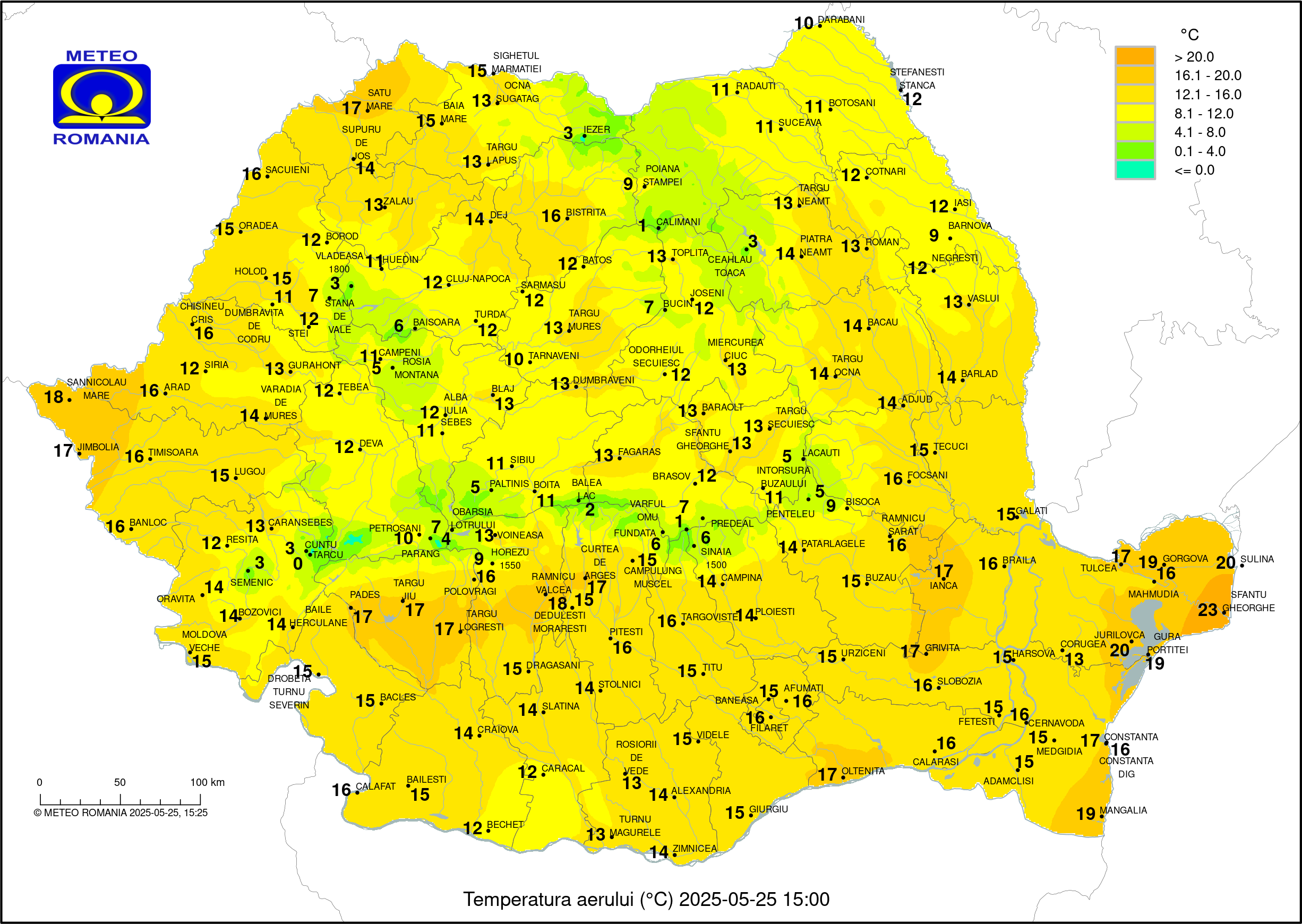 Vremea in Pitesti 2025.05.25