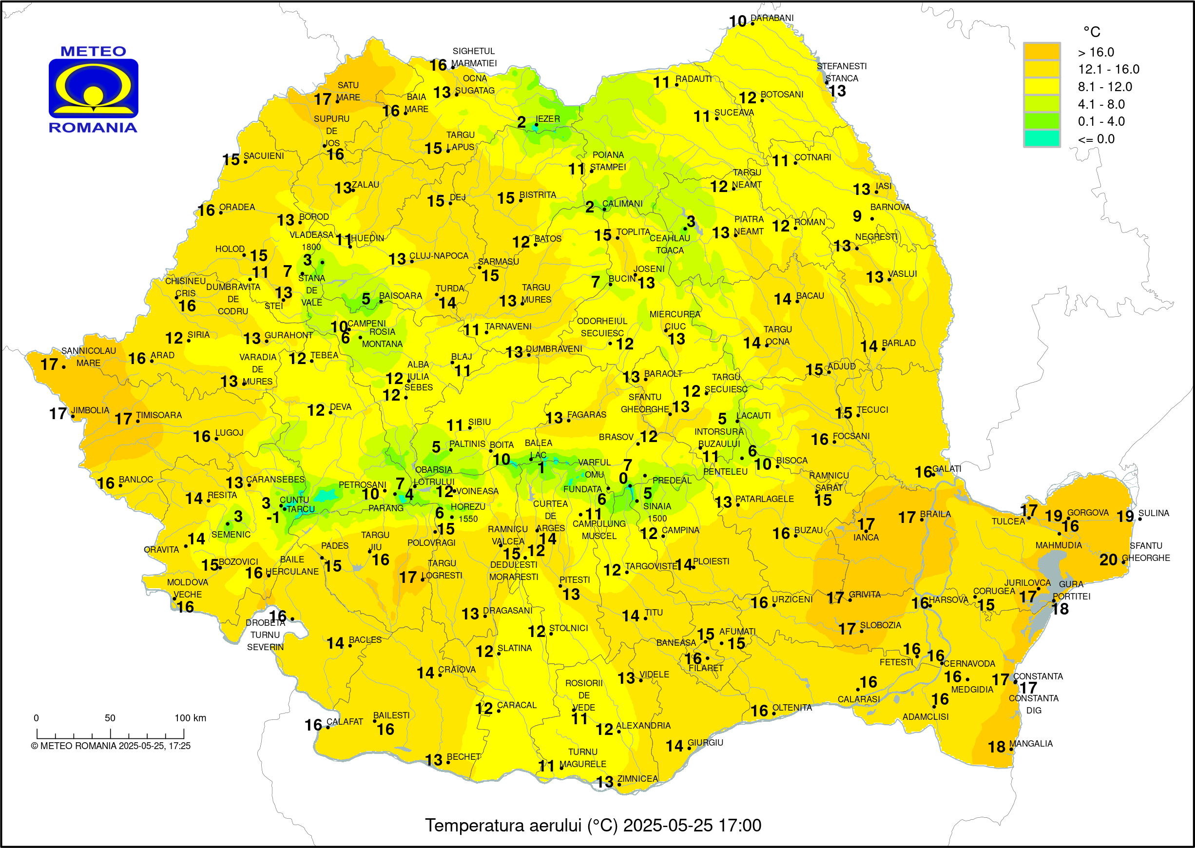 Vremea in Pitesti 2025.05.25