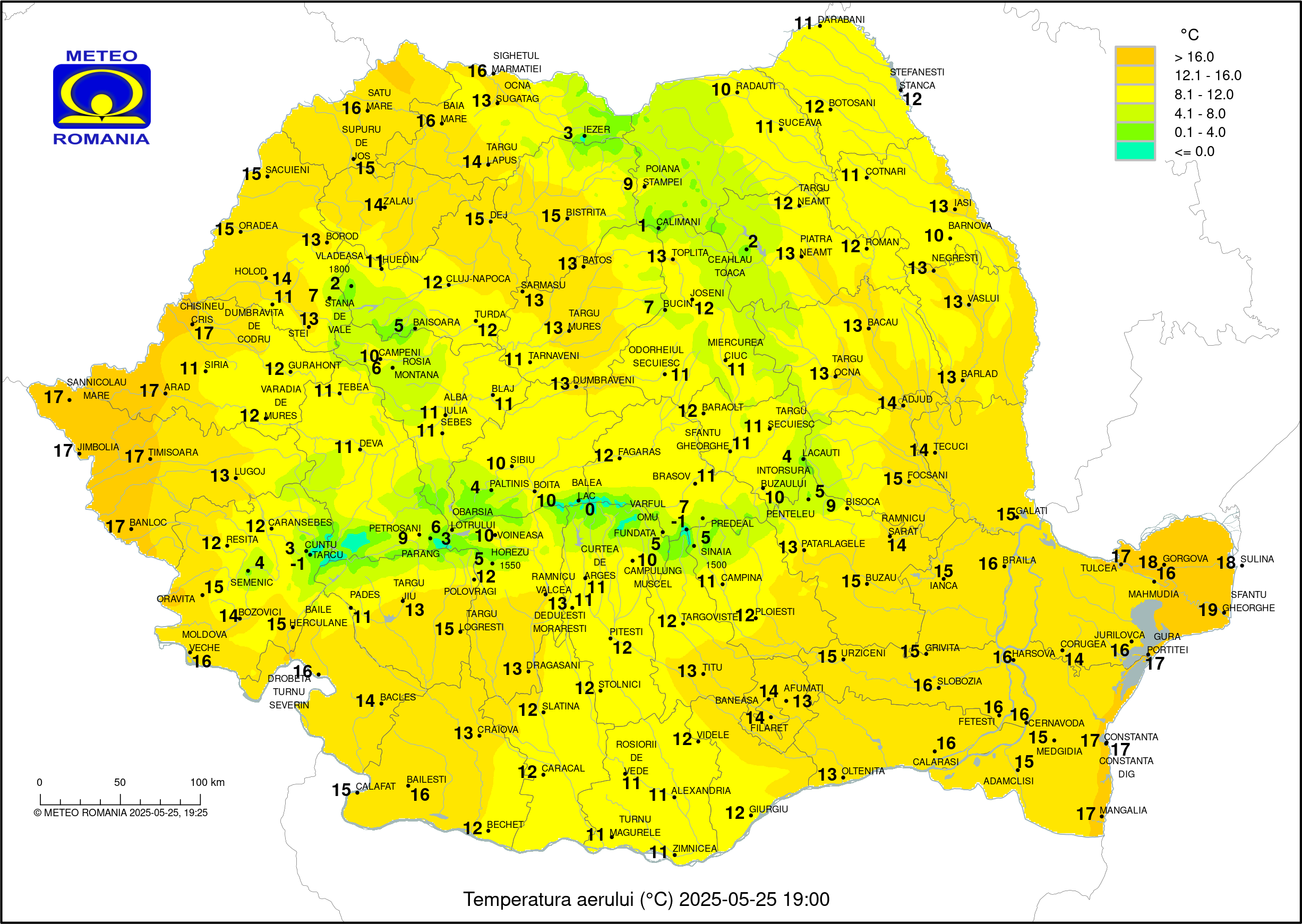 Vremea in Pitesti 2025.05.25