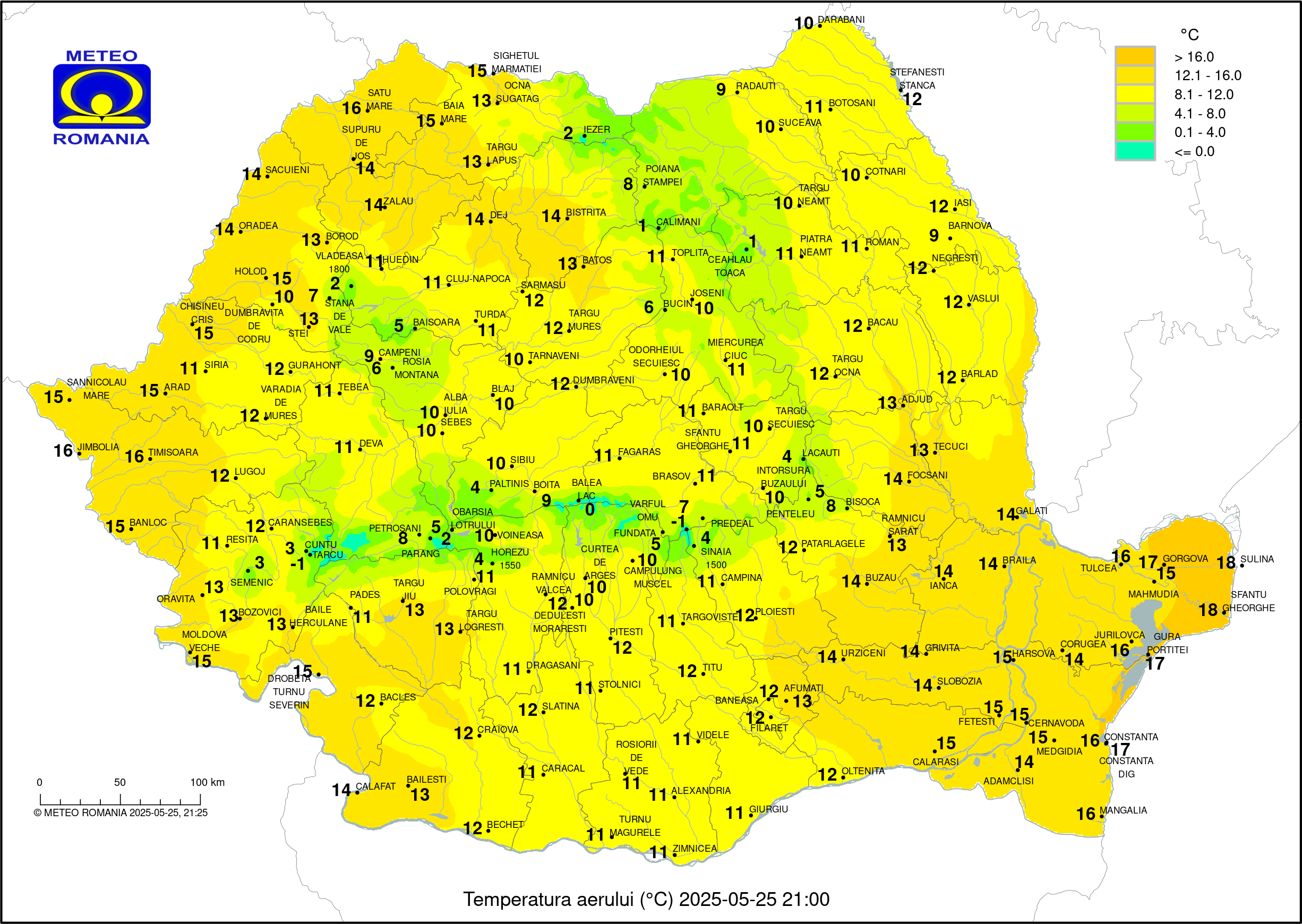 Vremea in Pitesti 2025.05.25