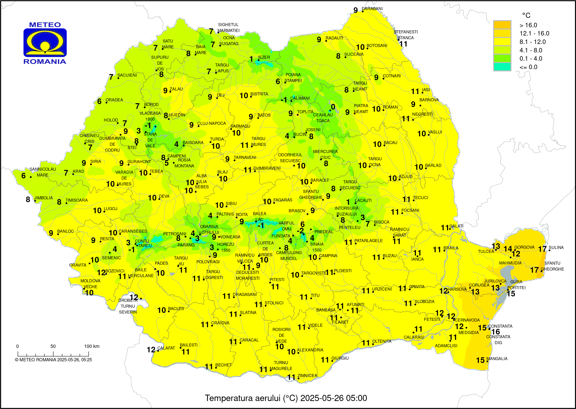 Vremea in Pitesti 2025.05.25
