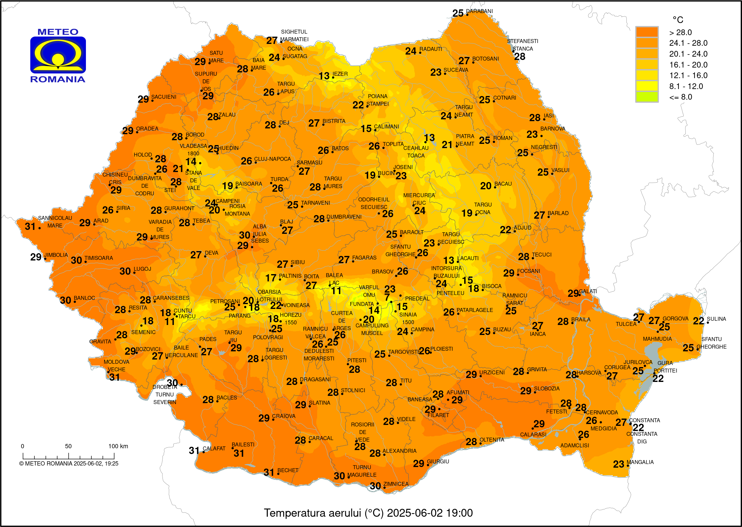 Vremea in Pitesti 2025.06.01